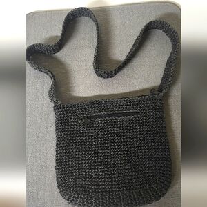 Black Macrame Crossbody Bag